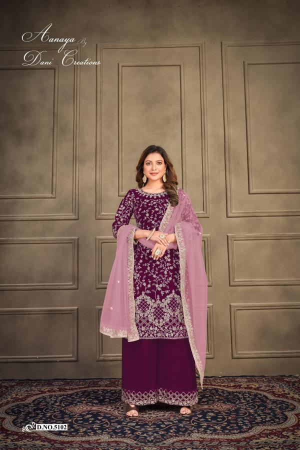 Aanaya 5100 Series Velvet Designer Dress Material Collection